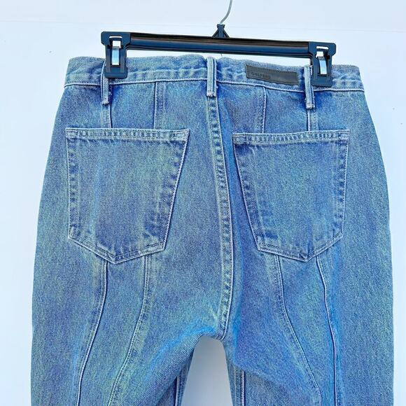 GRLFRND Monroe Catching Feelings Light Wash Seam Crop Mid-Rise Jeans Size 29 - Picture 7 of 11